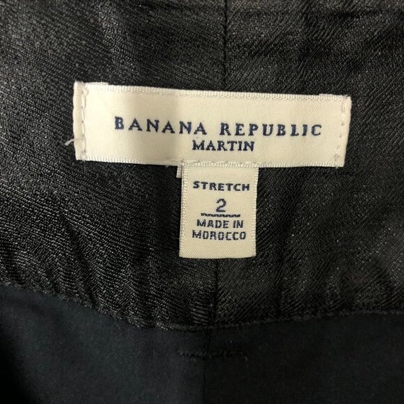 Banana REPUBLIC Martin Fit‎ Stretch Wool Black Flare Lined Pants Sz 2 - Picture 9 of 10